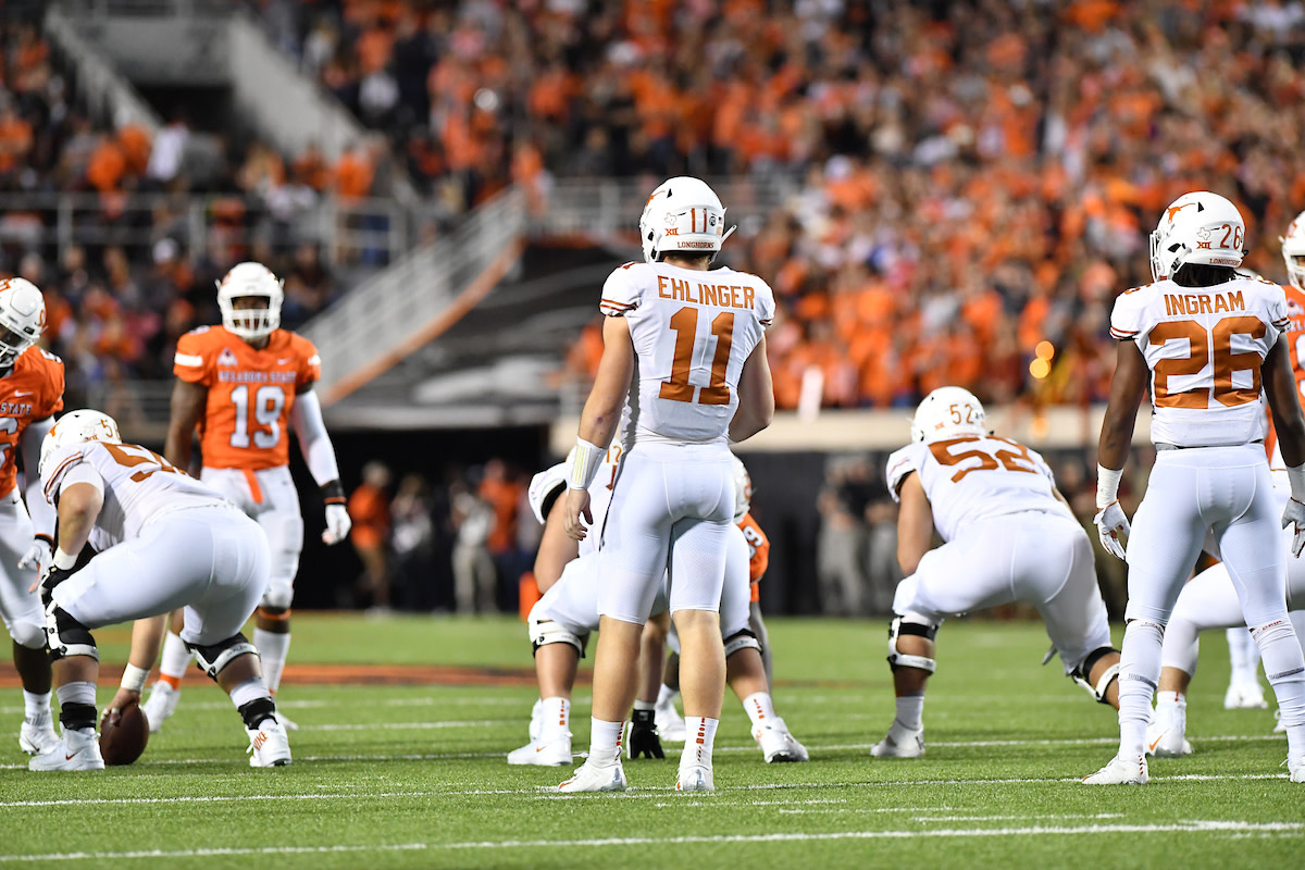 Sam Ehlinger makes his final trip to Boone Pickens Stadium.